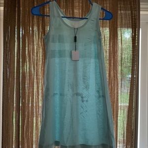Burberry girls size y10 mint green w/silver detail